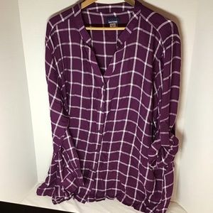 Purple button tunic top